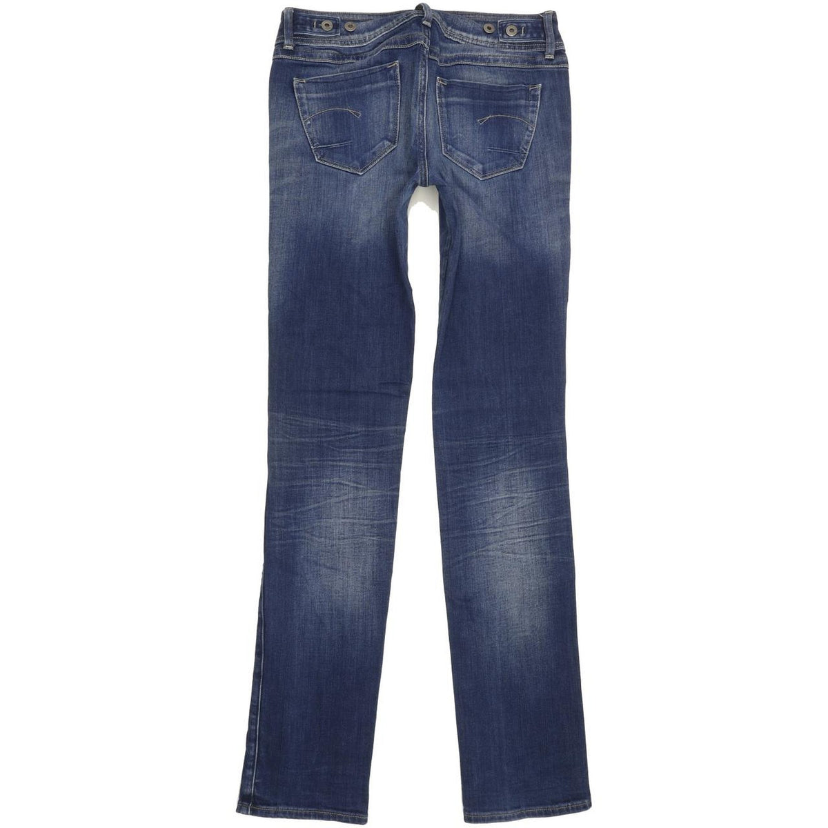 G-Star New Ford Women Blue Straight Slim Stretch Jeans W28 L34