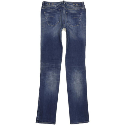 G-Star New Ford Women Blue Straight Slim Stretch Jeans W28 L34