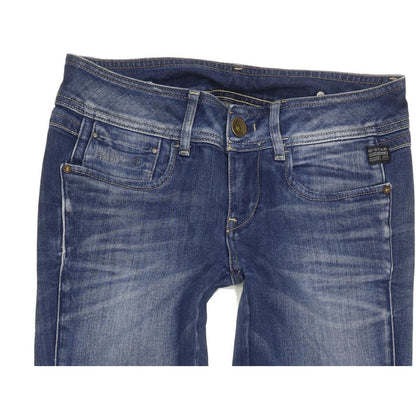 G-Star New Ford Women Blue Straight Slim Stretch Jeans W28 L34
