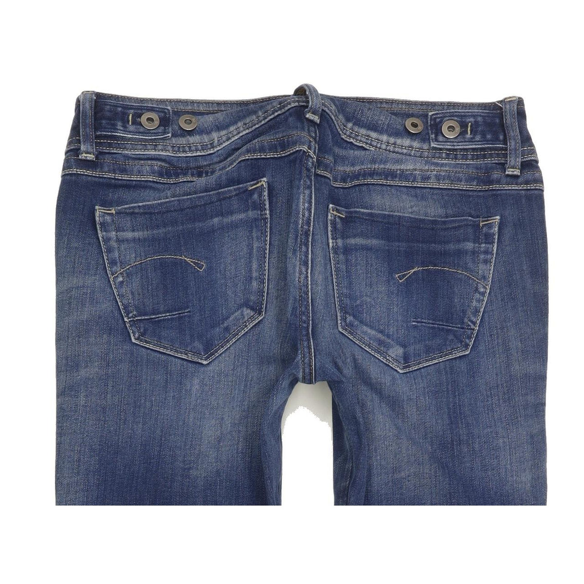 G-Star New Ford Women Blue Straight Slim Stretch Jeans W28 L34