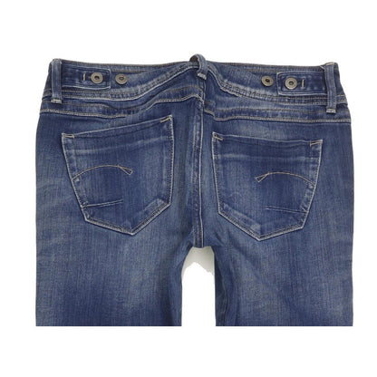 G-Star New Ford Women Blue Straight Slim Stretch Jeans W28 L34