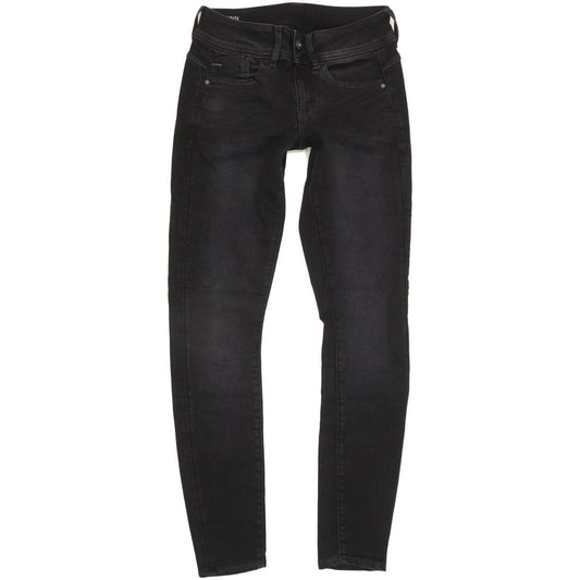 G-Star Lynn Mid Women Black Skinny Slim Stretch Jeans W27 L30