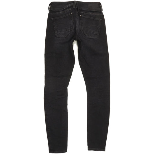 G-Star Lynn Mid Women Black Skinny Slim Stretch Jeans W27 L30