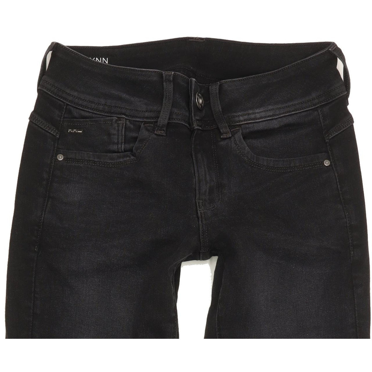 G-Star Lynn Mid Women Black Skinny Slim Stretch Jeans W27 L30