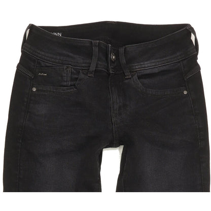G-Star Lynn Mid Women Black Skinny Slim Stretch Jeans W27 L30