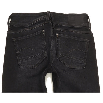 G-Star Lynn Mid Women Black Skinny Slim Stretch Jeans W27 L30
