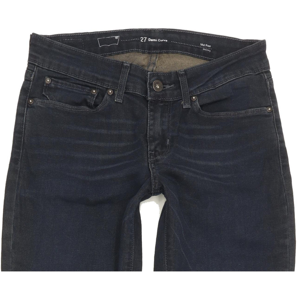 Levi's Demi Curve Women Navy Skinny Slim Stretch Jeans W27 L29