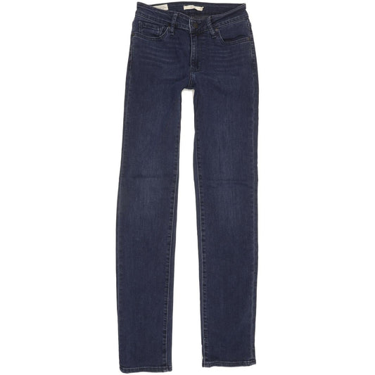 Levi's 712 Women Blue Straight Slim Stretch Jeans W26 L31