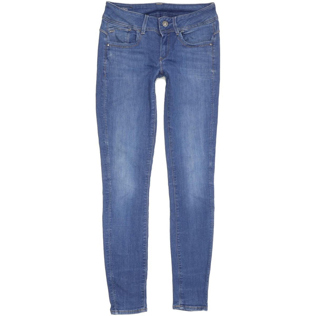 G-Star Lynn Mid Women Blue Skinny Slim Stretch Jeans W29 L31