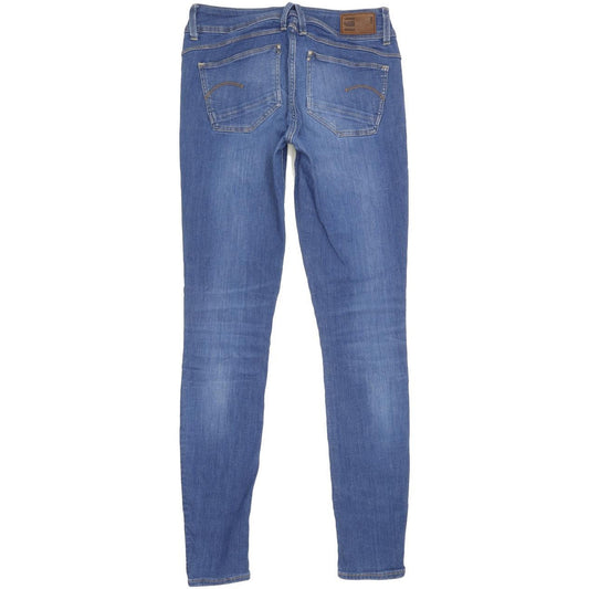 G-Star Lynn Mid Women Blue Skinny Slim Stretch Jeans W29 L31