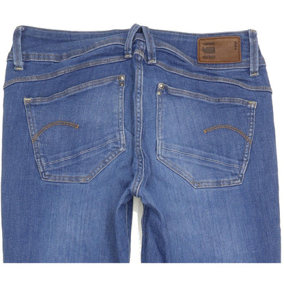 G-Star Lynn Mid Women Blue Skinny Slim Stretch Jeans W29 L31