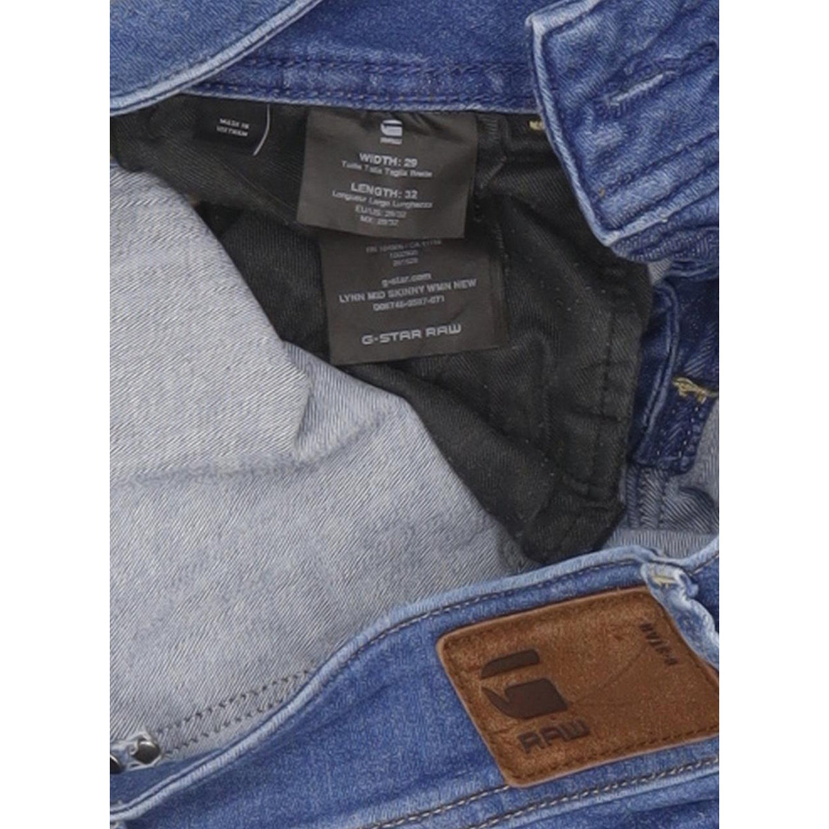 G-Star Lynn Mid Women Blue Skinny Slim Stretch Jeans W29 L31