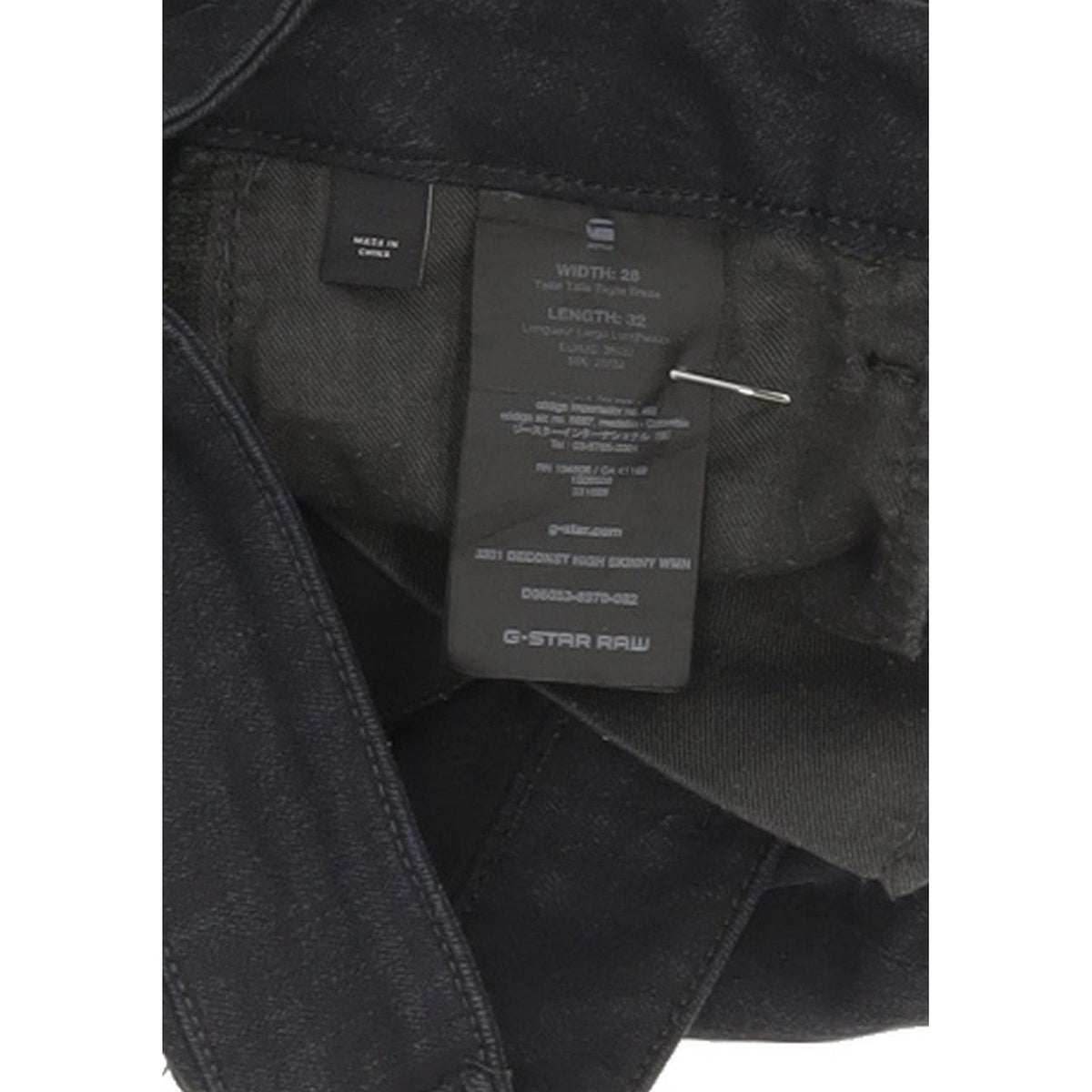 G-Star 3301 Deconst Women Black Skinny Slim Stretch Jeans W26 L31