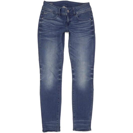 G-Star Lynn Mid Women Blue Skinny Slim Stretch Jeans W29 L30