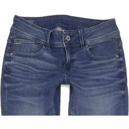 G-Star Lynn Mid Women Blue Skinny Slim Stretch Jeans W29 L30