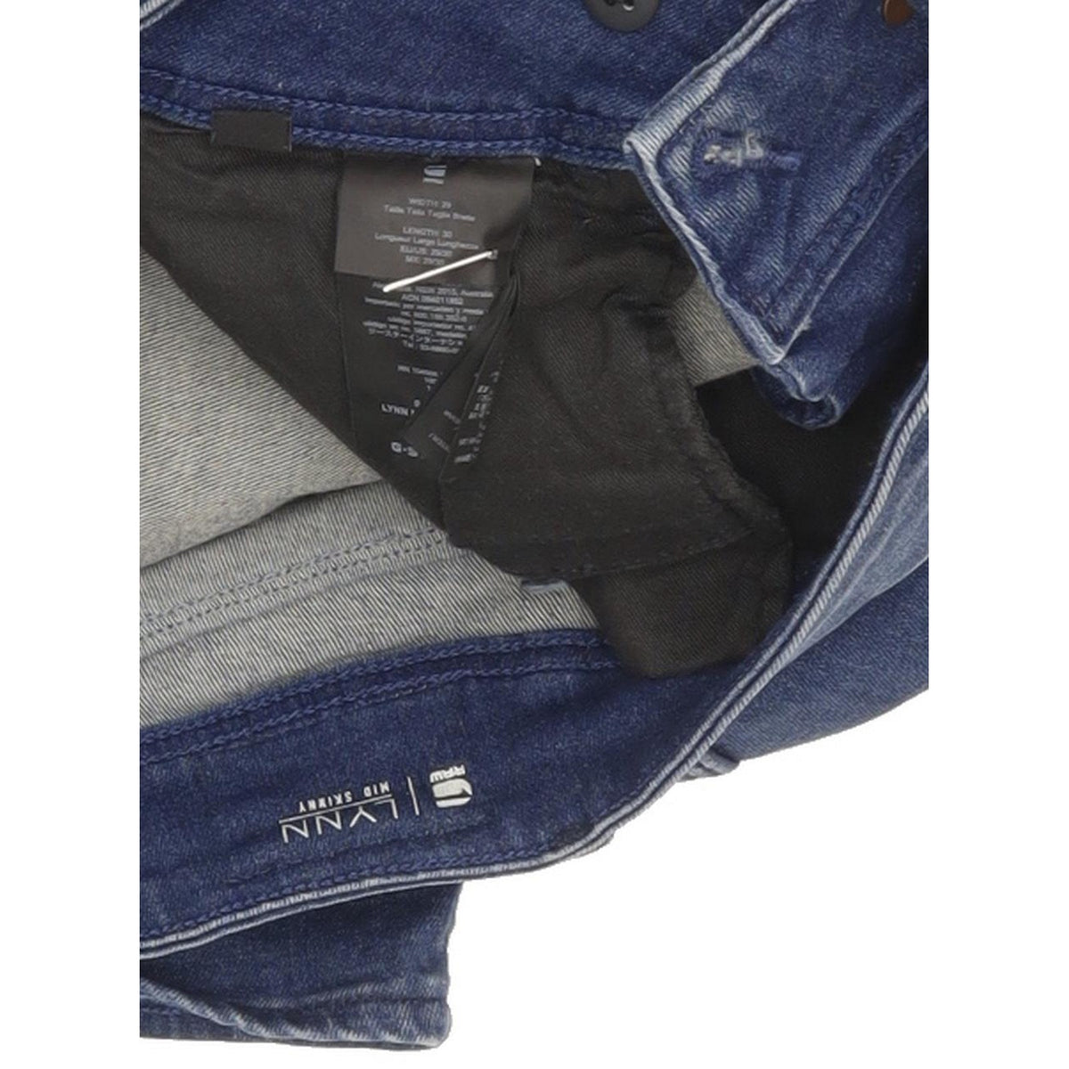 G-Star Lynn Mid Women Blue Skinny Slim Stretch Jeans W29 L30