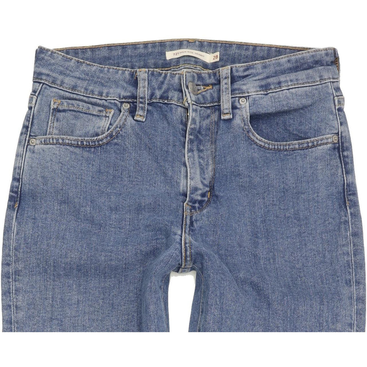 Levi's 721 Women Blue Skinny Slim Stretch Jeans W28 L30