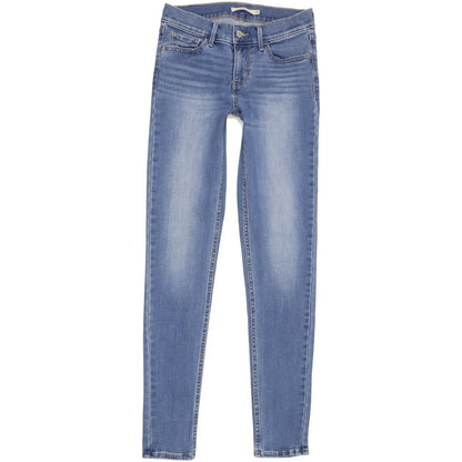 Levi's 710 Super Women Blue Skinny Slim Stretch Jeans W27 L29