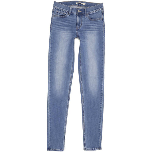Levi's 710 Super Women Blue Skinny Slim Stretch Jeans W27 L29