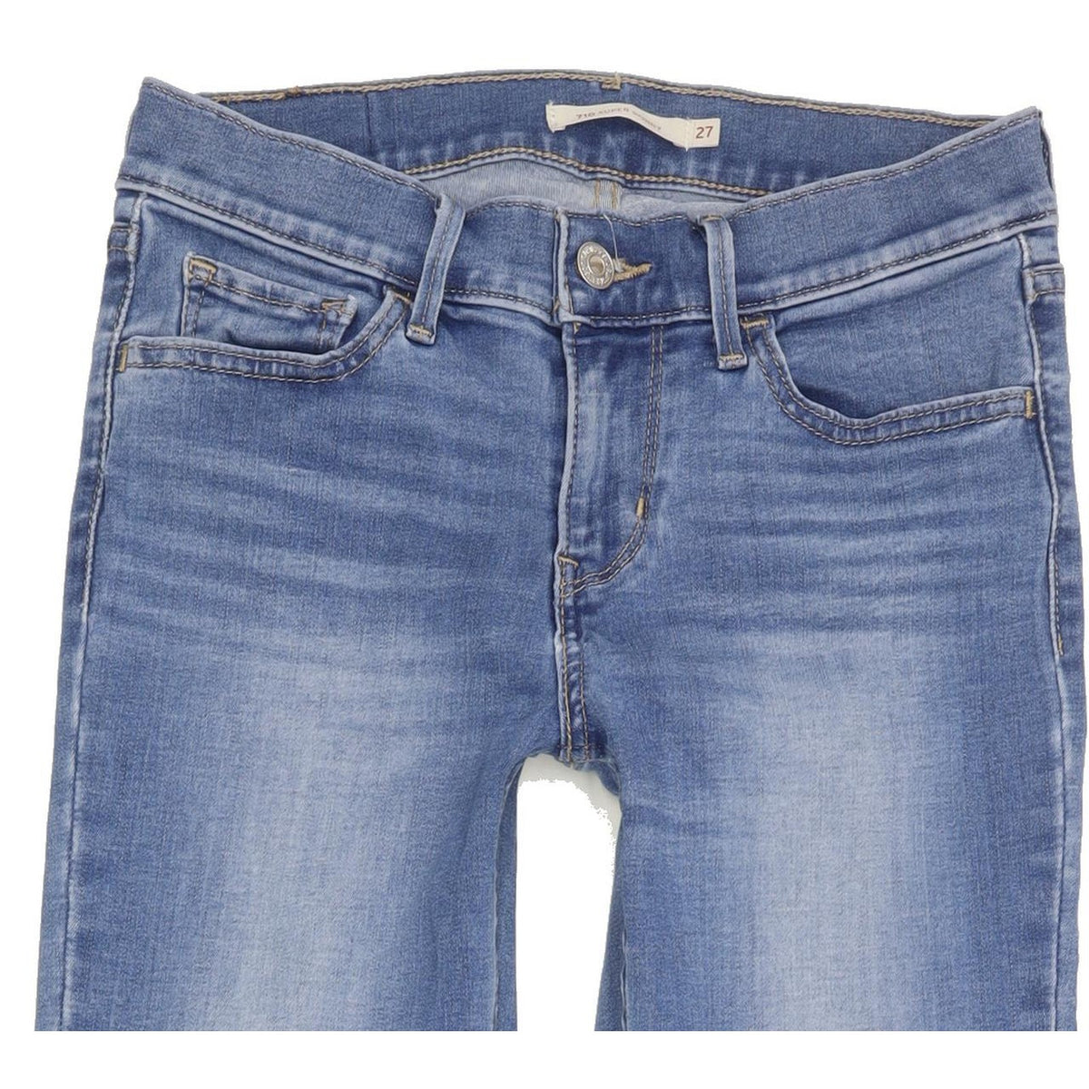 Levi's 710 Super Women Blue Skinny Slim Stretch Jeans W27 L29