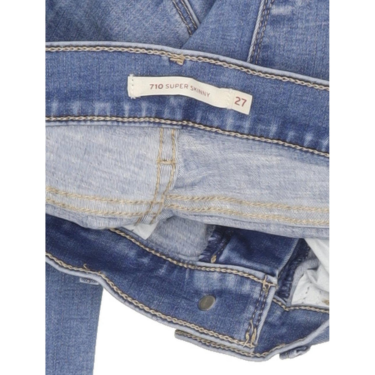 Levi's 710 Super Women Blue Skinny Slim Stretch Jeans W27 L29