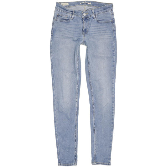 Levi's 710 Super Women Blue Skinny Slim Stretch Jeans W28 L30