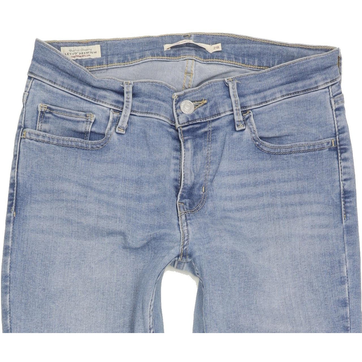 Levi's 710 Super Women Blue Skinny Slim Stretch Jeans W28 L30