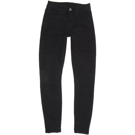 G-Star Women Black Skinny Slim Stretch Jeans W25 L28