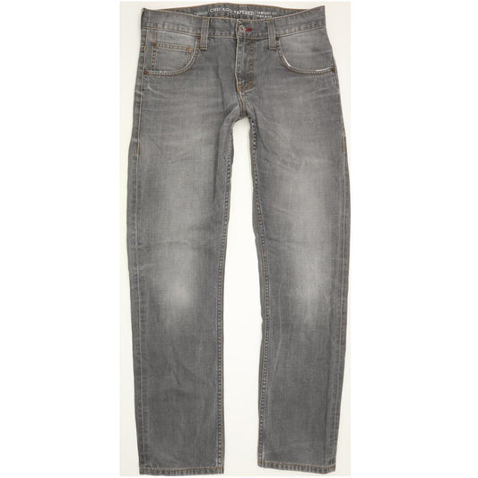 Mustang Chicago Men Grey Tapered Slim Jeans W32 L31