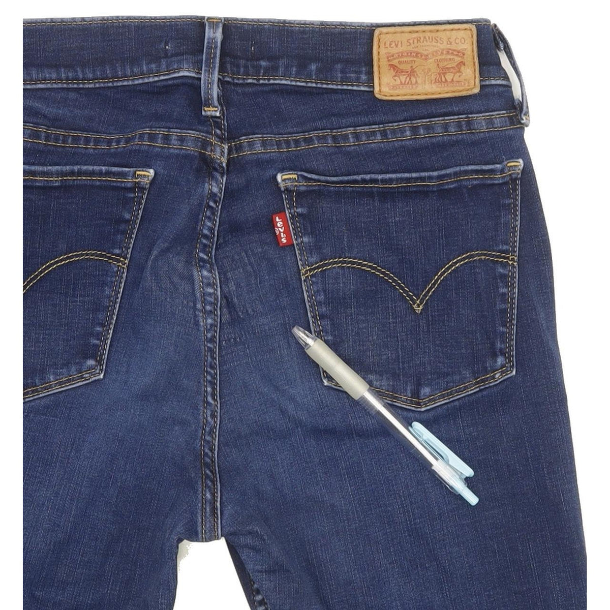 Levi's 710 Super Women Blue Skinny Slim Stretch Jeans W30 L31