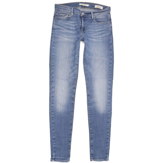 Levi's 710 Super Women Blue Skinny Slim Stretch Jeans W28 L31