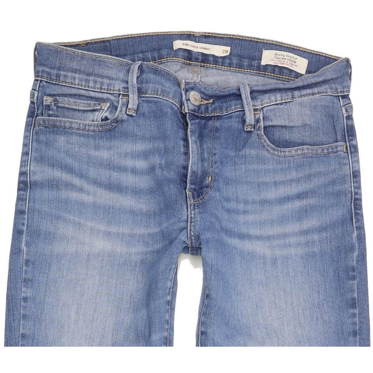 Levi's 710 Super Women Blue Skinny Slim Stretch Jeans W28 L31