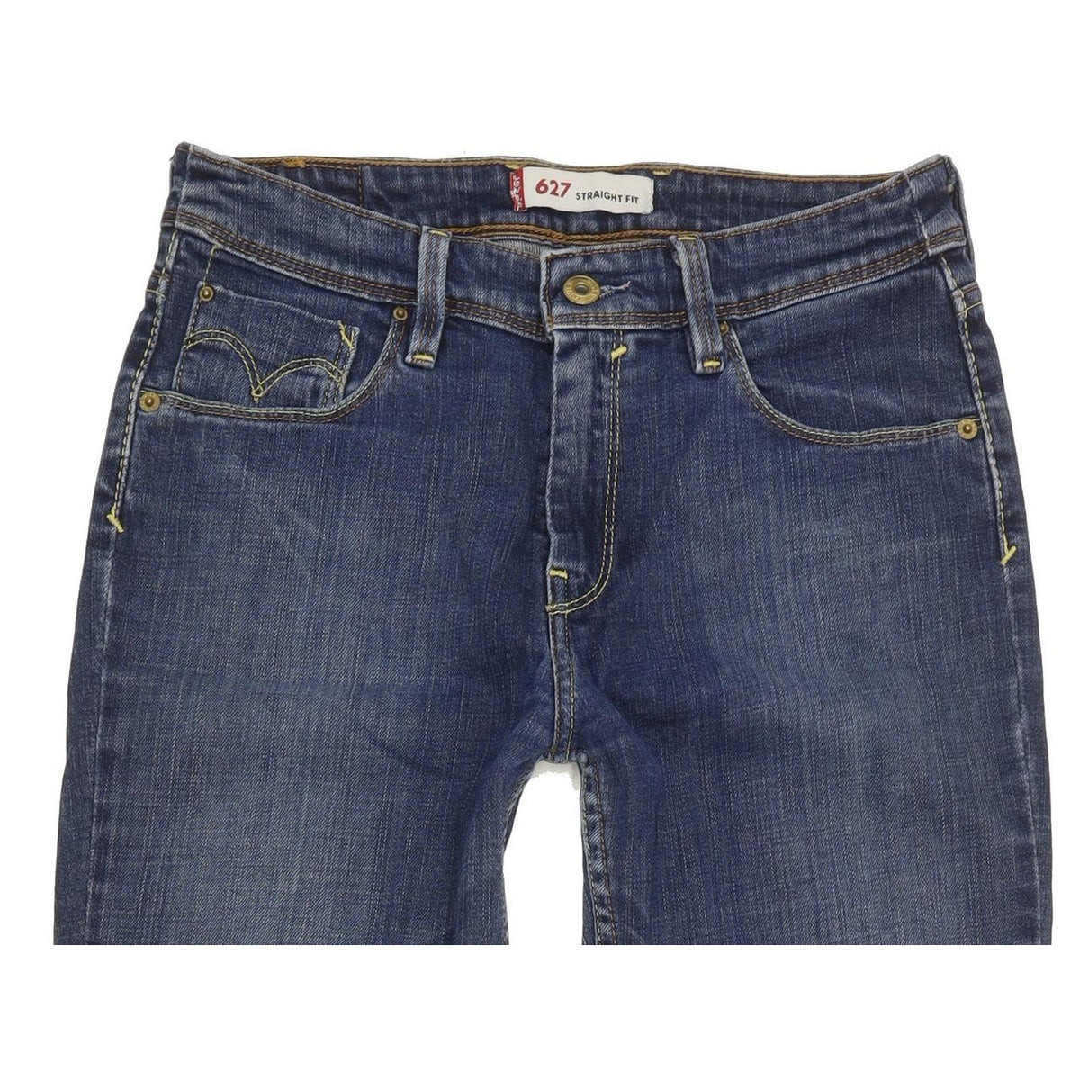 Levi's 627 Women Blue Straight Slim Stretch Jeans W28 L28