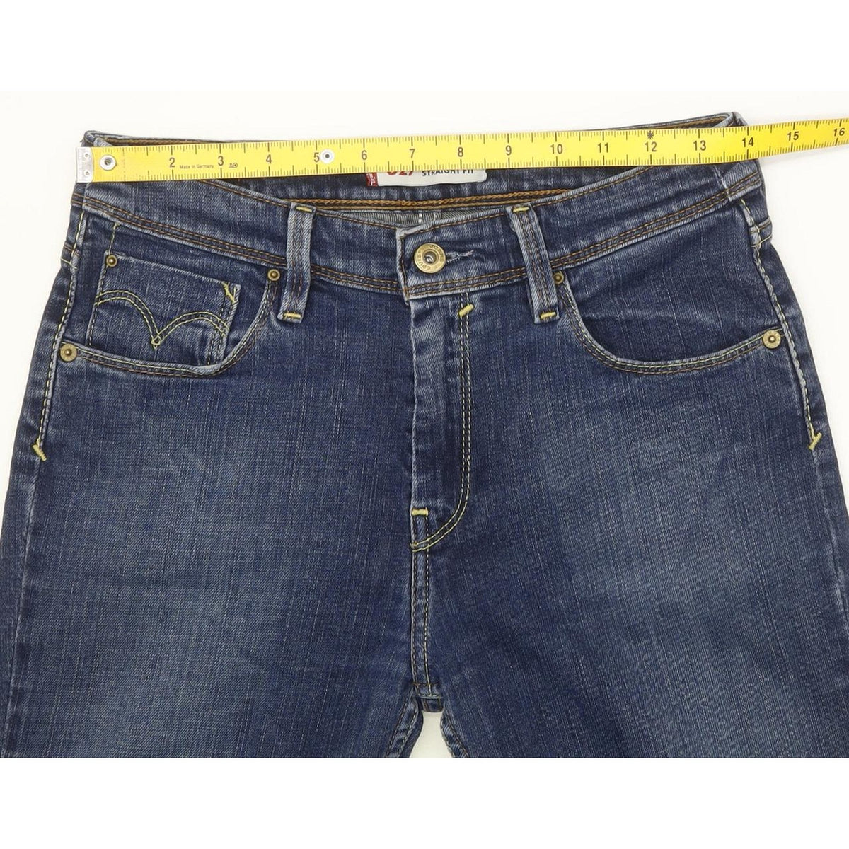 Levi's 627 Women Blue Straight Slim Stretch Jeans W28 L28