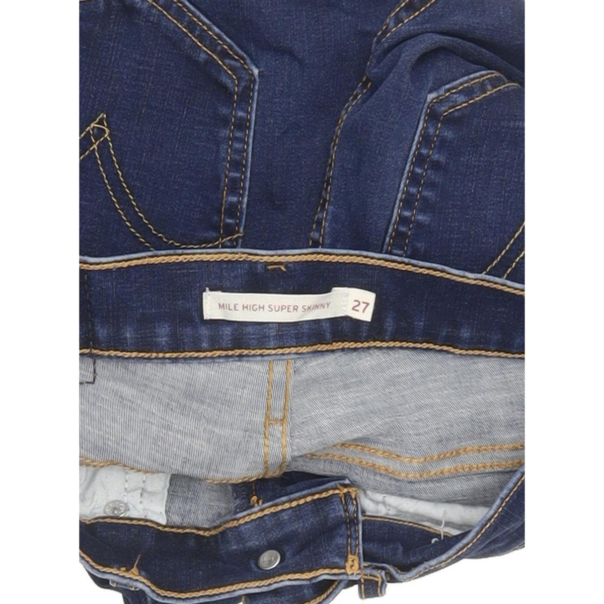 Levi's Mile Blue Skinny Slim Stretch Jeans High Waisted W27 L29