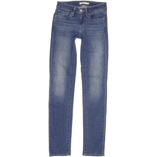 Levi's 712 Women Blue Skinny Slim Stretch Jeans W24 L31