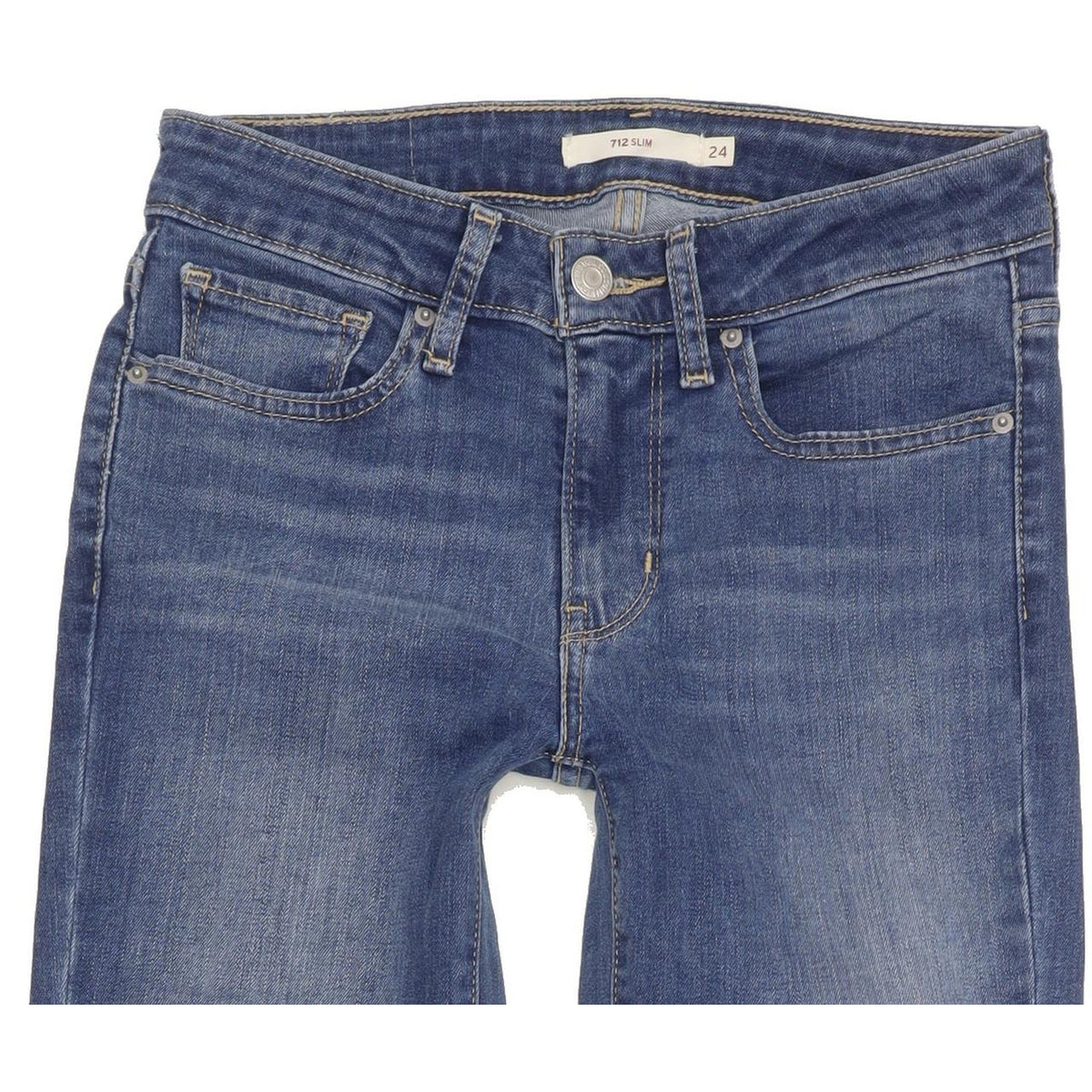 Levi's 712 Women Blue Skinny Slim Stretch Jeans W24 L31