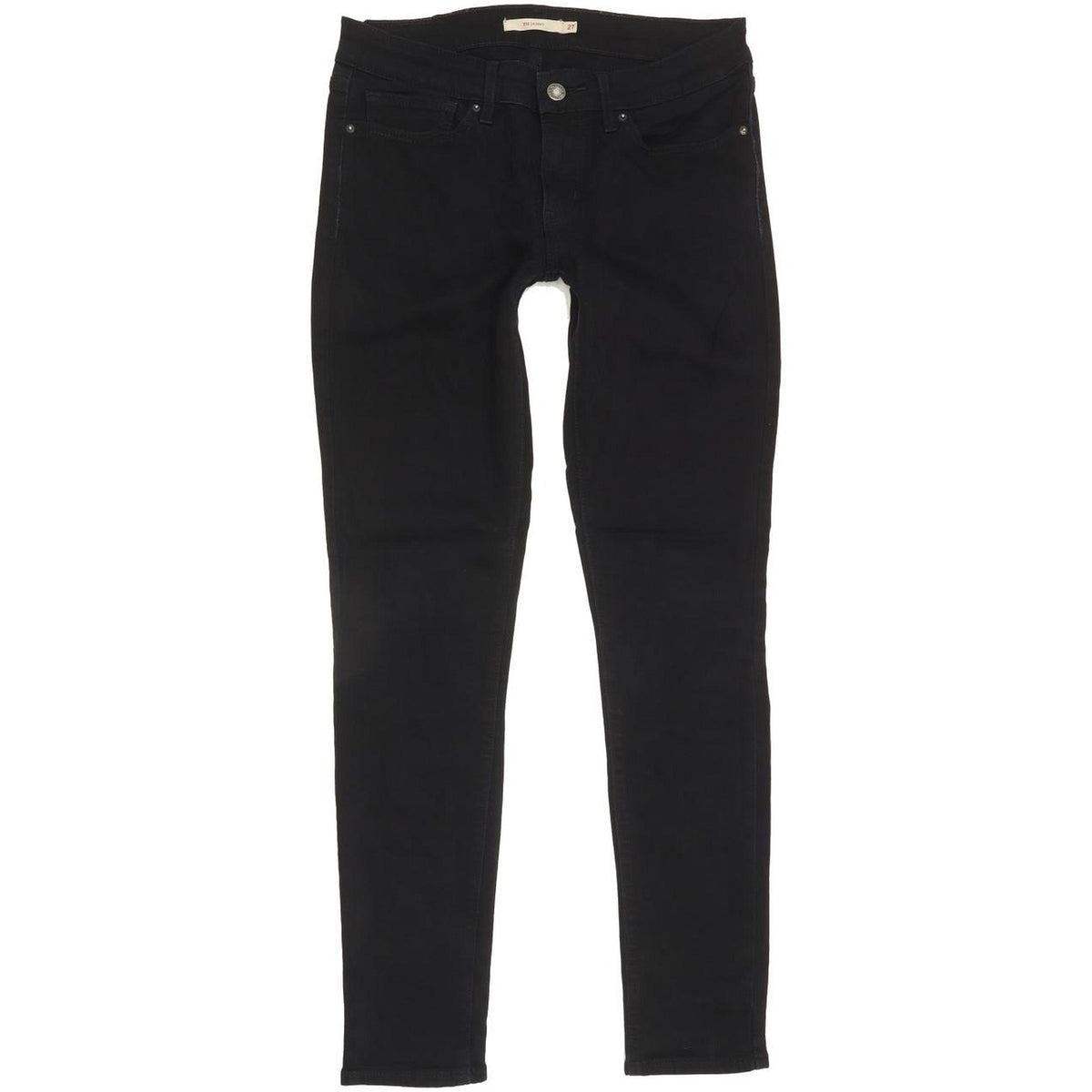 Levi's 711 Women Black Skinny Slim Stretch Jeans W27 L28