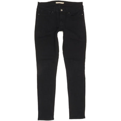 Levi's 711 Women Black Skinny Slim Stretch Jeans W27 L28