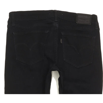 Levi's 711 Women Black Skinny Slim Stretch Jeans W27 L28