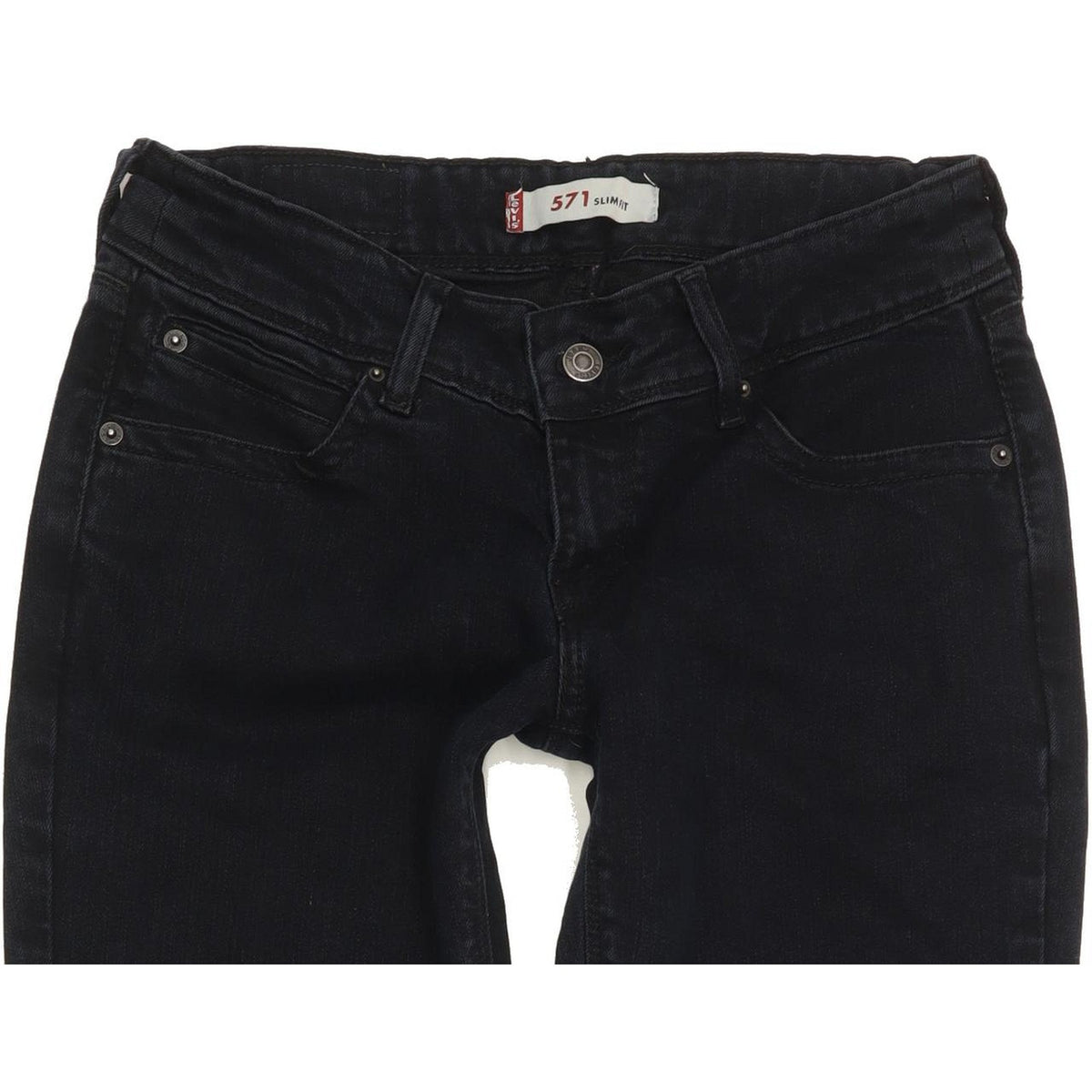 Levi's 571 Women Black Straight Slim Jeans W29 L31