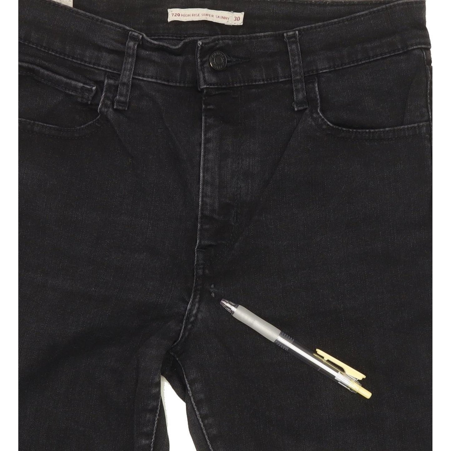 Levi's 720 Women Black Skinny Slim Stretch Jeans W30 L29