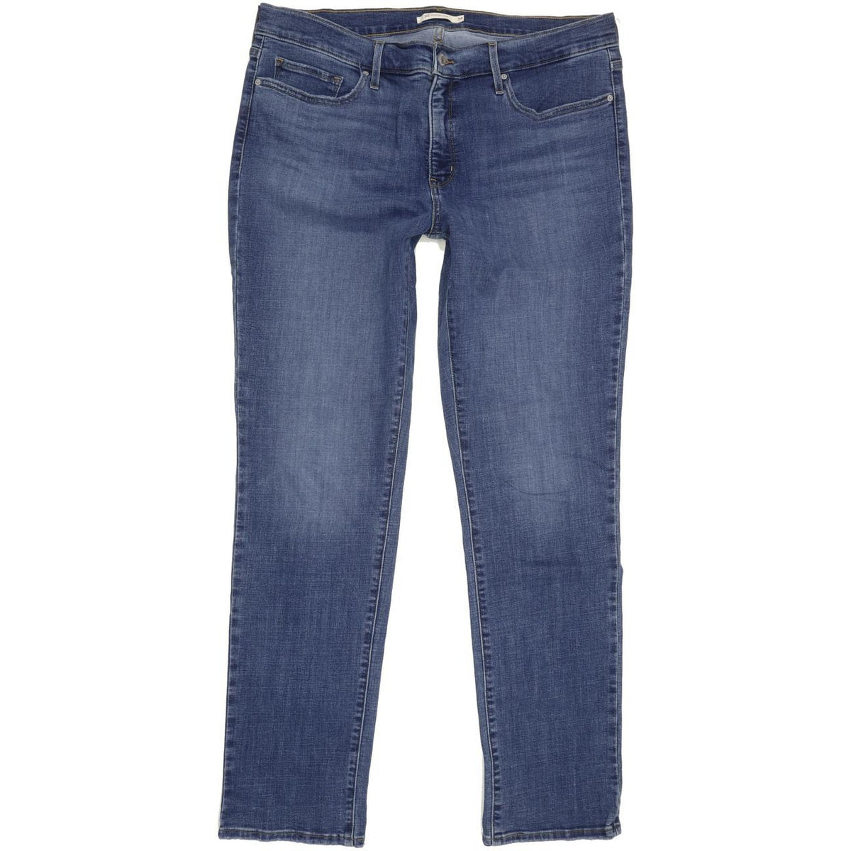 Levi's 312 Shaping Women Blue Straight Slim Stretch Jeans W35 L32