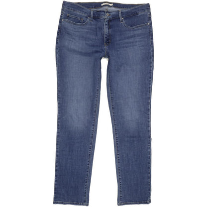 Levi's 312 Shaping Women Blue Straight Slim Stretch Jeans W35 L32