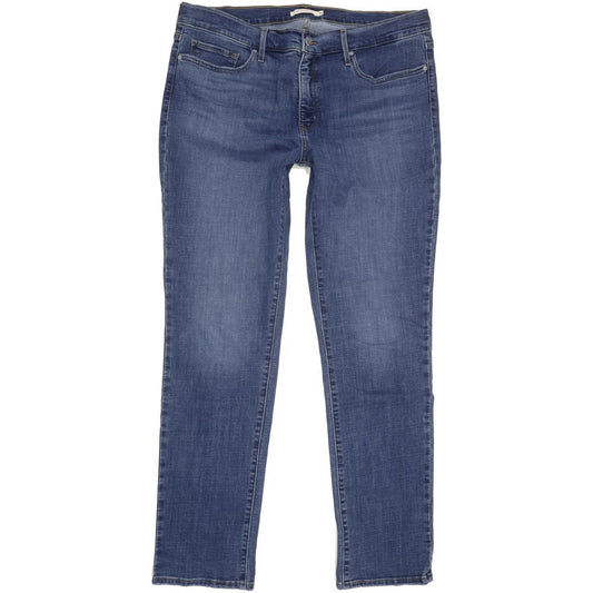 Levi's 312 Shaping Women Blue Straight Slim Stretch Jeans W35 L32