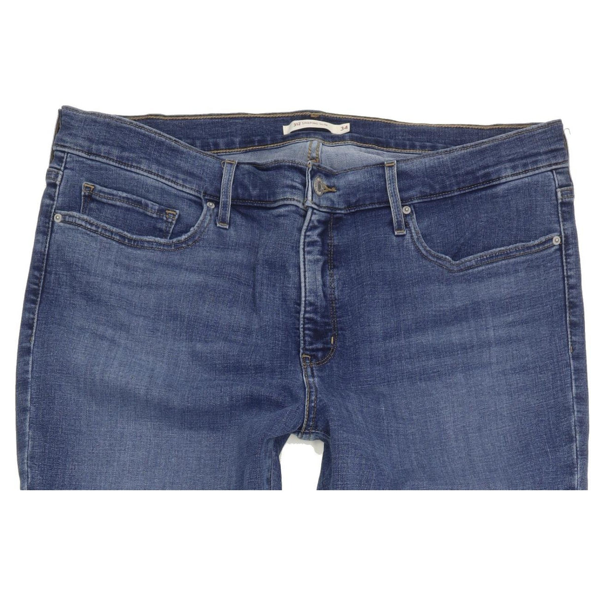Levi's 312 Shaping Women Blue Straight Slim Stretch Jeans W35 L32