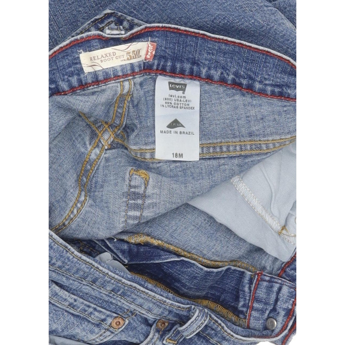 Levi's 550 Blue Bootcut Relaxed Stretch Jeans High Waisted W32 L30