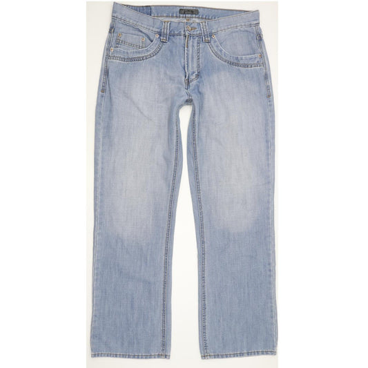 Pioneer Men Blue Straight Slim Stretch Jeans W34 L30