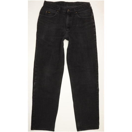 Lee Men Black Straight Regular Jeans W34 L33