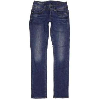 G-Star Midge Saddle Women Blue Straight Slim Stretch Jeans W28 L34